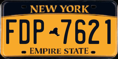 NY license plate FDP7621