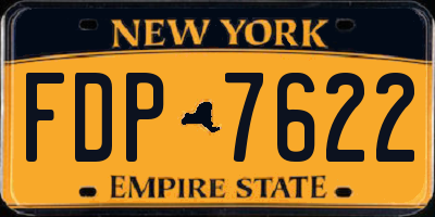 NY license plate FDP7622