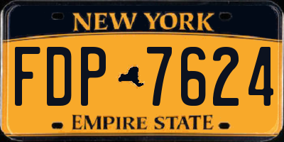 NY license plate FDP7624