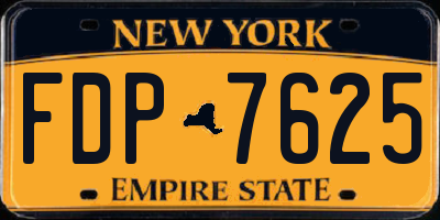 NY license plate FDP7625