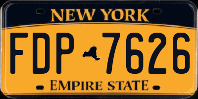 NY license plate FDP7626