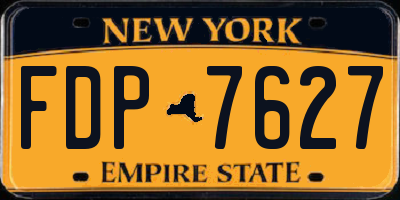 NY license plate FDP7627