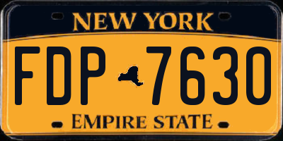 NY license plate FDP7630