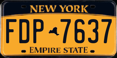 NY license plate FDP7637