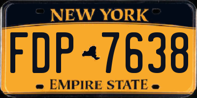 NY license plate FDP7638