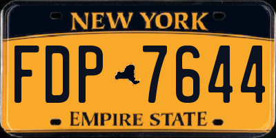 NY license plate FDP7644