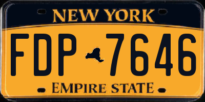 NY license plate FDP7646
