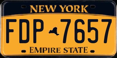 NY license plate FDP7657