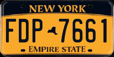 NY license plate FDP7661