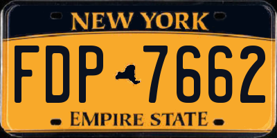 NY license plate FDP7662
