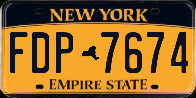 NY license plate FDP7674