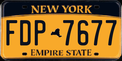NY license plate FDP7677
