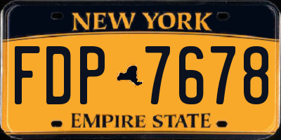 NY license plate FDP7678
