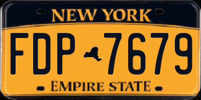 NY license plate FDP7679