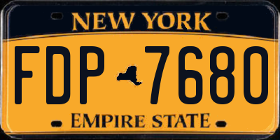 NY license plate FDP7680