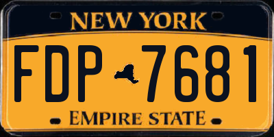 NY license plate FDP7681