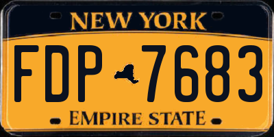 NY license plate FDP7683
