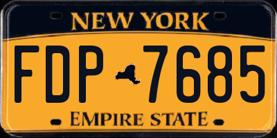 NY license plate FDP7685
