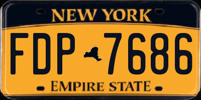 NY license plate FDP7686