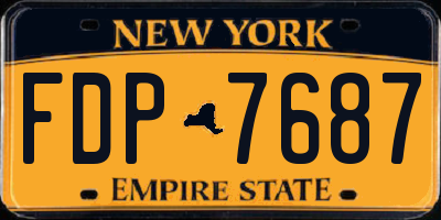 NY license plate FDP7687