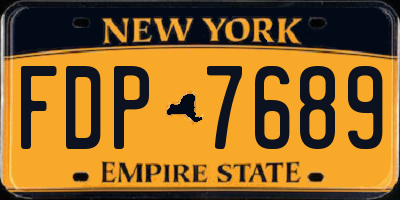 NY license plate FDP7689