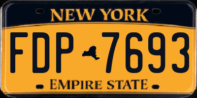 NY license plate FDP7693