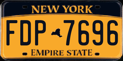 NY license plate FDP7696
