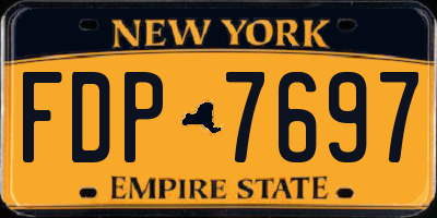 NY license plate FDP7697