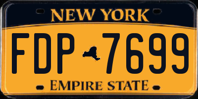 NY license plate FDP7699