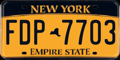 NY license plate FDP7703