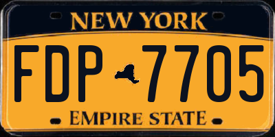 NY license plate FDP7705