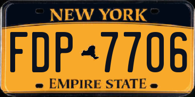 NY license plate FDP7706