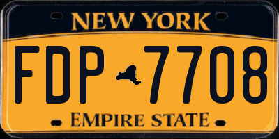 NY license plate FDP7708