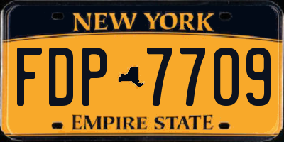 NY license plate FDP7709