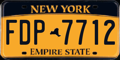 NY license plate FDP7712