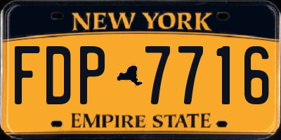 NY license plate FDP7716