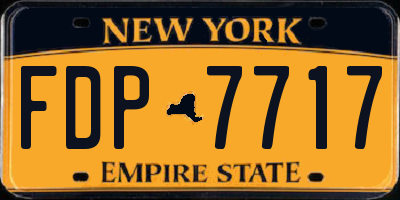NY license plate FDP7717