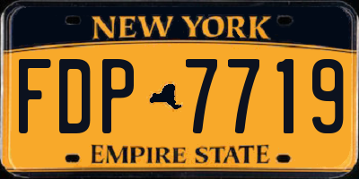 NY license plate FDP7719