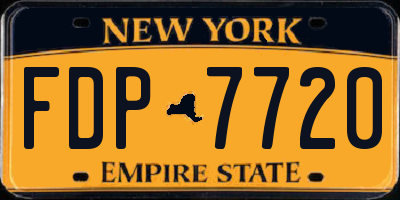 NY license plate FDP7720