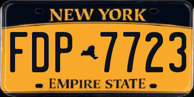 NY license plate FDP7723