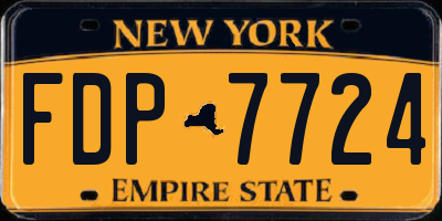 NY license plate FDP7724
