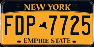 NY license plate FDP7725