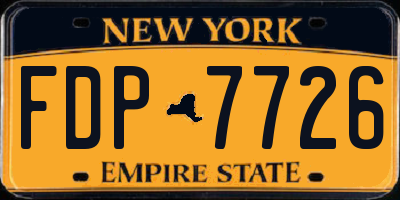 NY license plate FDP7726