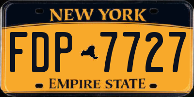 NY license plate FDP7727