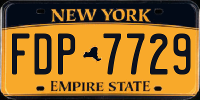 NY license plate FDP7729