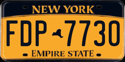 NY license plate FDP7730