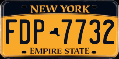 NY license plate FDP7732