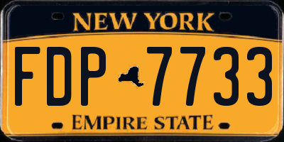 NY license plate FDP7733