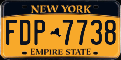 NY license plate FDP7738