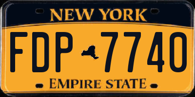 NY license plate FDP7740